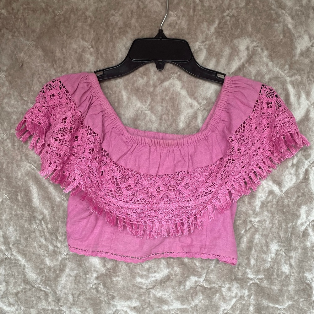 American Eagle Fringe Crop Top